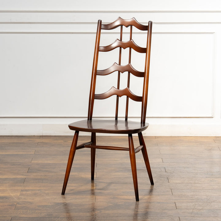 英国【ERCOL アーコール】背中をしっかり支えてくれる ラダーバックチェア No.496 Old Colonial オールドコロニアル /23K-2[m]