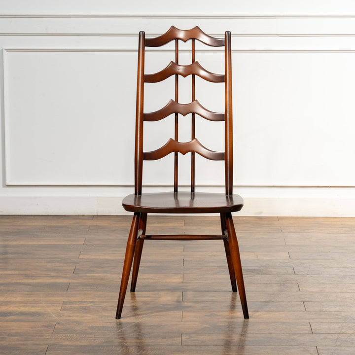 英国【ERCOL アーコール】背中をしっかり支えてくれる ラダーバックチェア No.496 Old Colonial オールドコロニアル /23K-2[m]