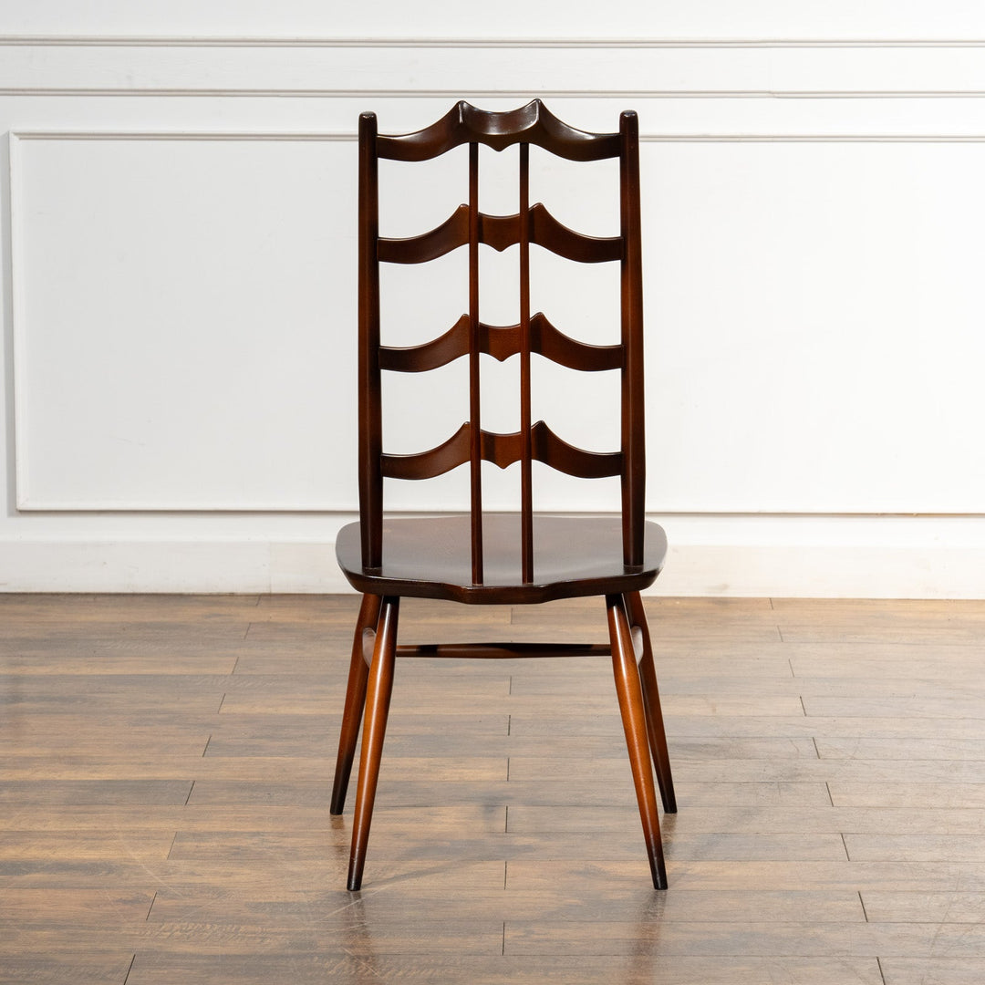 英国【ERCOL アーコール】背中をしっかり支えてくれる ラダーバックチェア No.496 Old Colonial オールドコロニアル /23K-2[m]