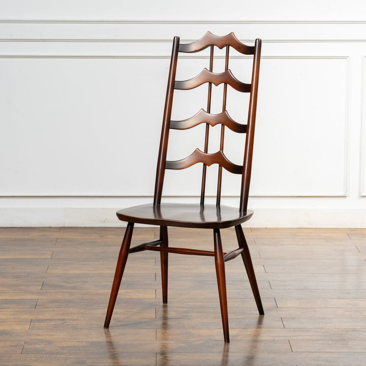 英国【ERCOL アーコール】背中をしっかり支えてくれる ラダーバックチェア No.496 Old Colonial オールドコロニアル /23K-3[m]