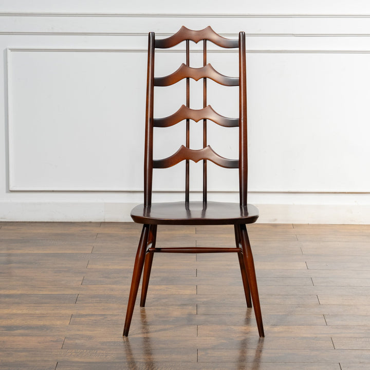 英国【ERCOL アーコール】背中をしっかり支えてくれる ラダーバックチェア No.496 Old Colonial オールドコロニアル /23K-3[m]