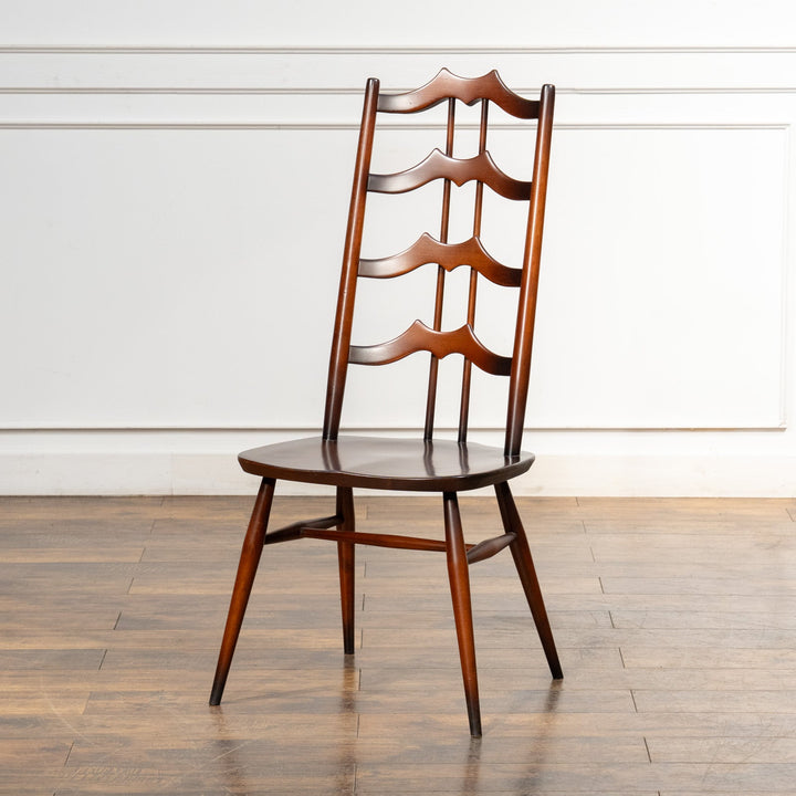 英国【ERCOL アーコール】背中をしっかり支えてくれる ラダーバックチェア No.496 Old Colonial オールドコロニアル /23K-4[m]