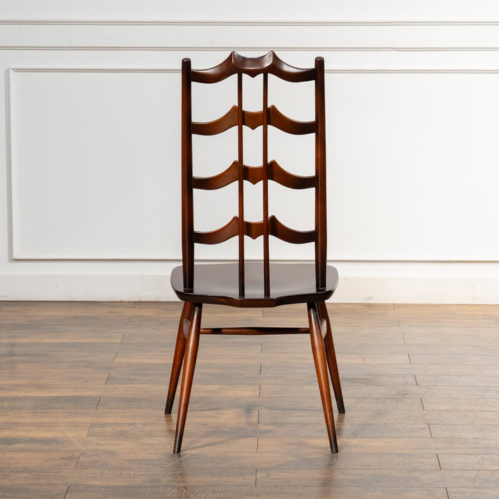英国【ERCOL アーコール】背中をしっかり支えてくれる ラダーバックチェア No.496 Old Colonial オールドコロニアル /23K-4[m]