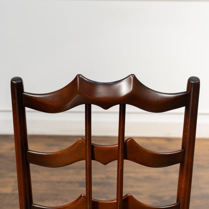 英国【ERCOL アーコール】背中をしっかり支えてくれる ラダーバックチェア No.496 Old Colonial オールドコロニアル /23K-4[m]