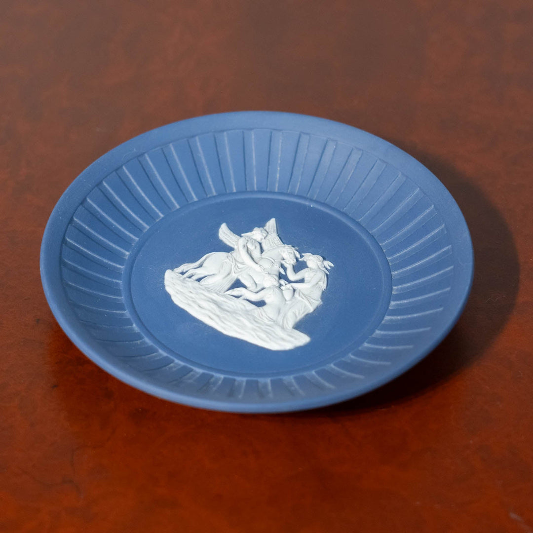 【WEDGWOOD ウェッジウッド Jasper ジャスパー】ラウンドトレイ ピンディッシュ ポーランドブルー /23[m]