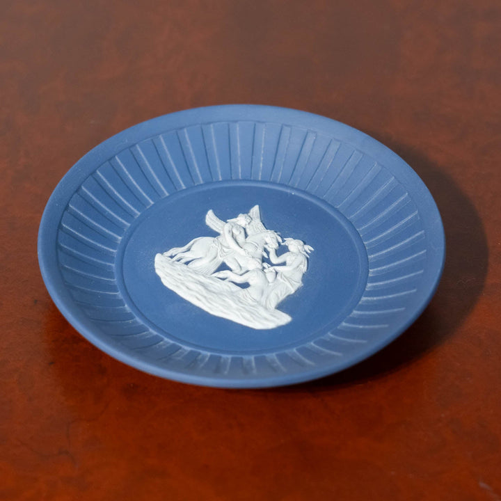 【WEDGWOOD ウェッジウッド Jasper ジャスパー】ラウンドトレイ ピンディッシュ ポーランドブルー /23[m]
