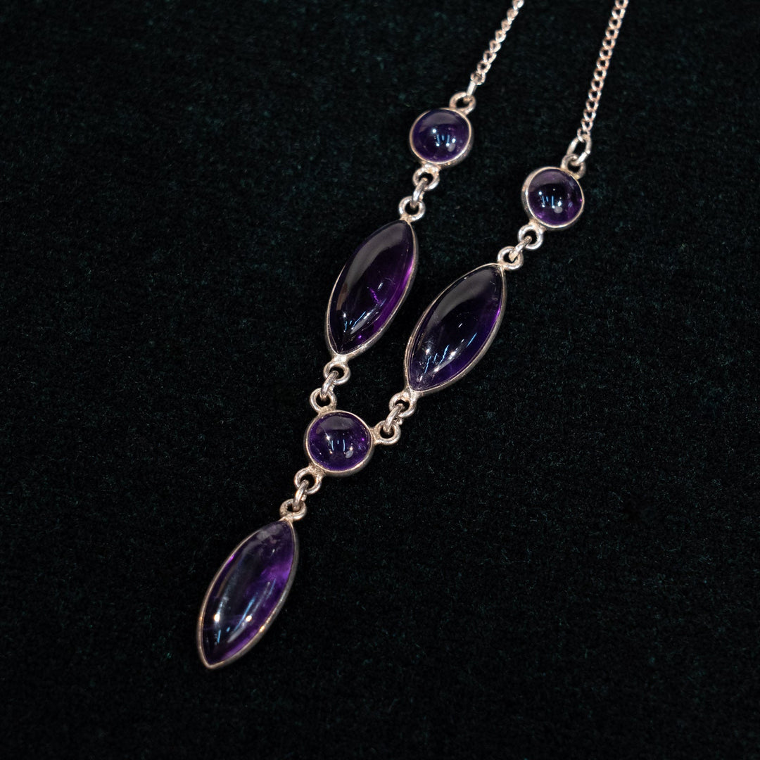 一粒 アメジスト ネックレス シルバー925 | クラウドジュエリー(Cloud-jewelry) レディース メンズ アクセサリー ネックレス ピアス アメジスト　ネックレス　シルバー