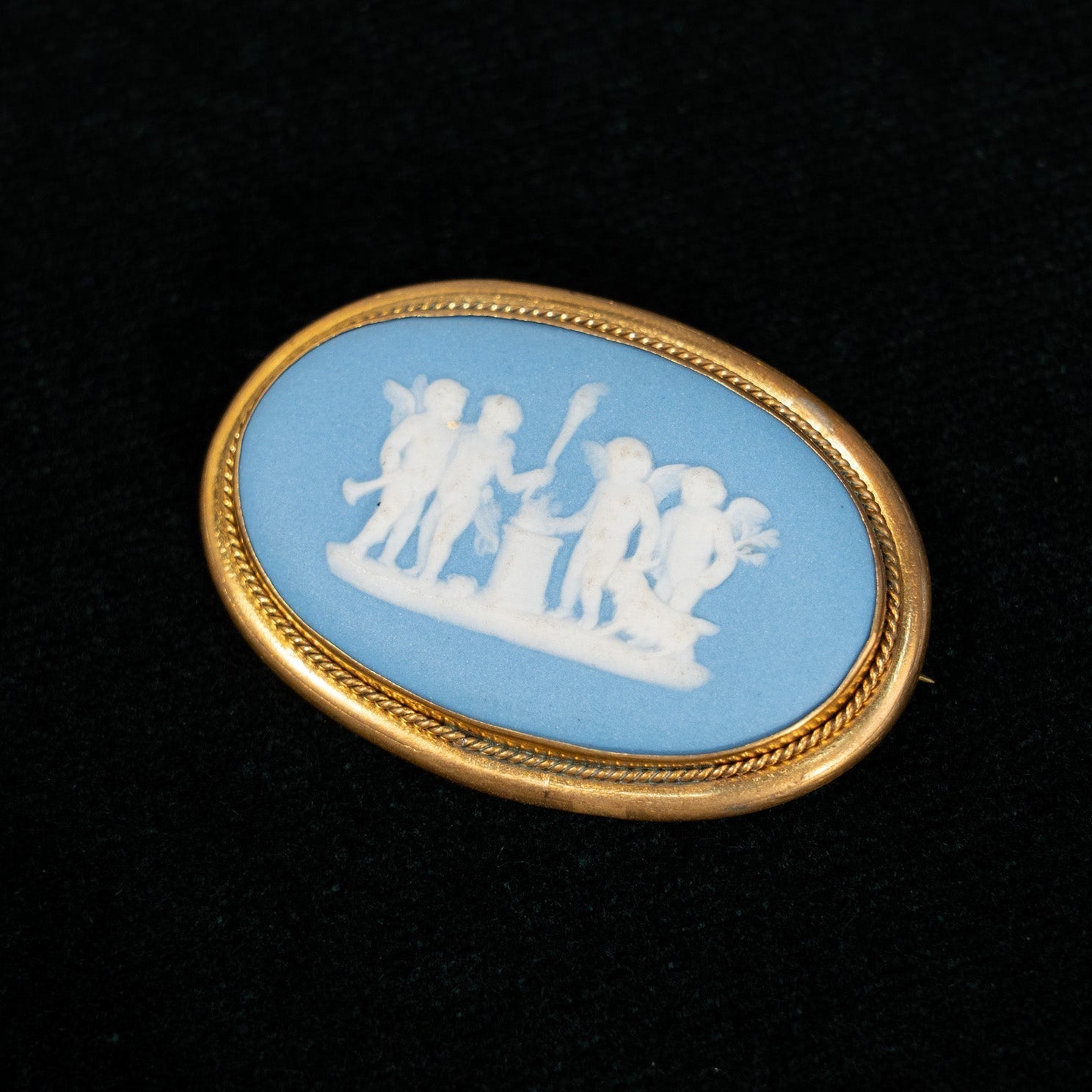 WEDGWOOD ウェッジウッド Jasper ジャスパー】ペールブルー カメオ