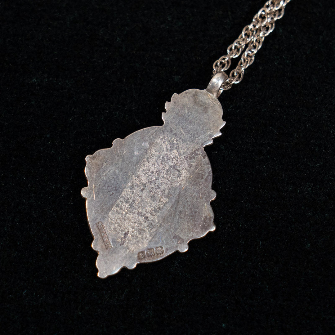 スコットランドの国花であるアザミを取り入れたデザイン シルバー ペンダント /23K