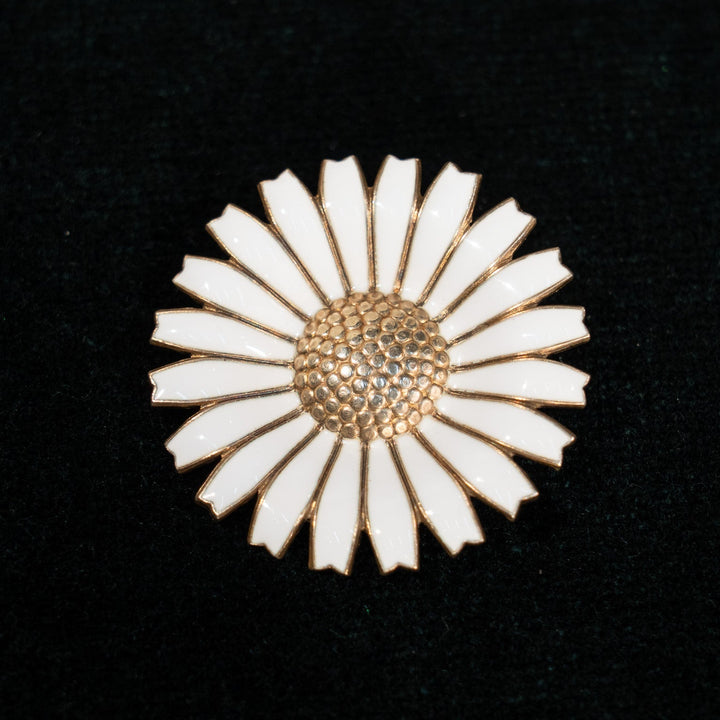 【Anton Michelsen アントンミッシェルセン】デンマーク王室御用達の銀工房製 シルバー デイジーブローチ /23K