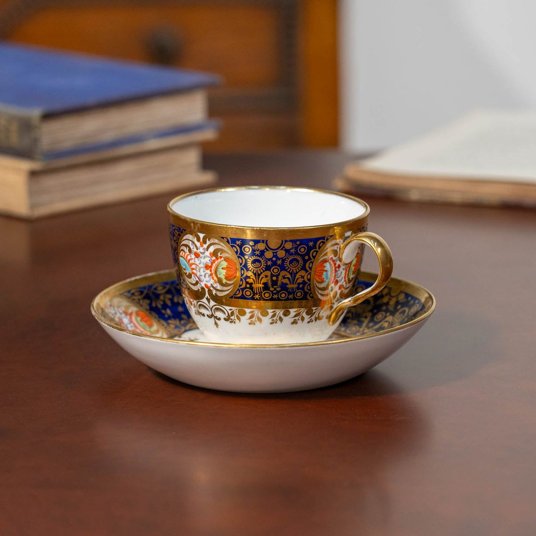 【Spode スポード】煌びやかなイマリパターンが美しい コーヒーカップ&ソーサー[m]
