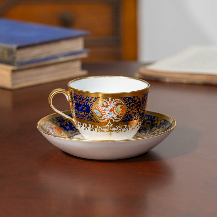 【Spode スポード】煌びやかなイマリパターンが美しい コーヒーカップ&ソーサー[m]