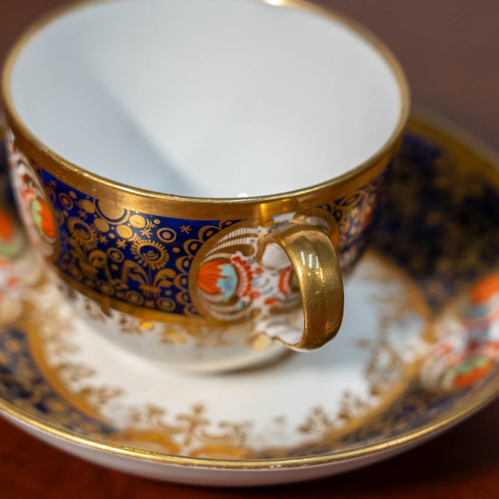 【Spode スポード】煌びやかなイマリパターンが美しい コーヒーカップ&ソーサー[m]
