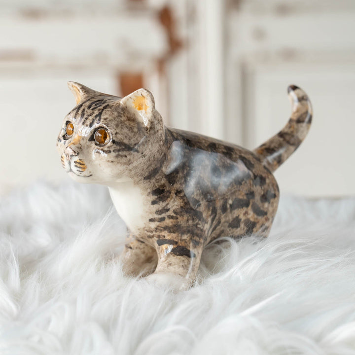 【Winstanley Cat ウィンスタンレイ キャット】◇尻尾や表情からワクワクしていそうな気持ちが伝わる Silver tabby シルバータビー /24E[m]