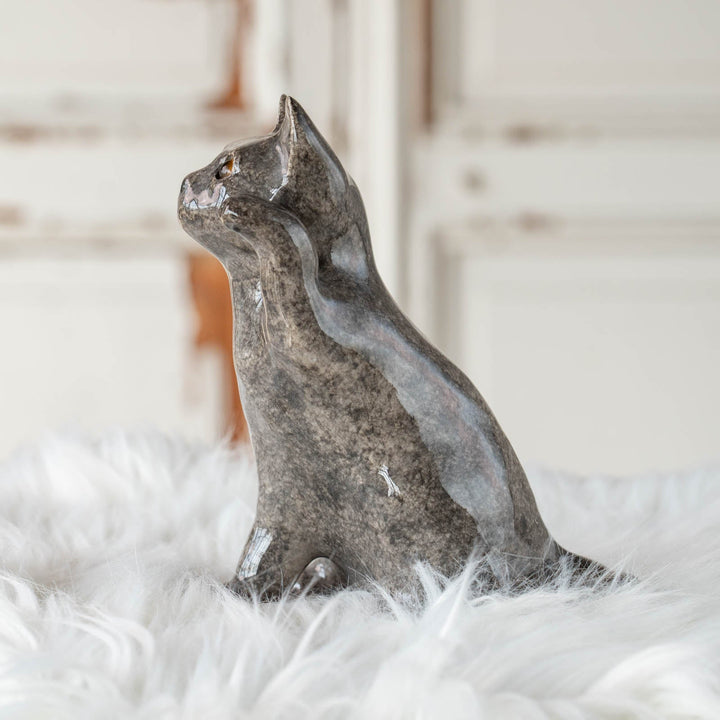 【Winstanley Cat ウィンスタンレイ キャット】◇招き猫を思わせる前足を上げたフォルムが印象的 Solid grey グレー /24E[m]