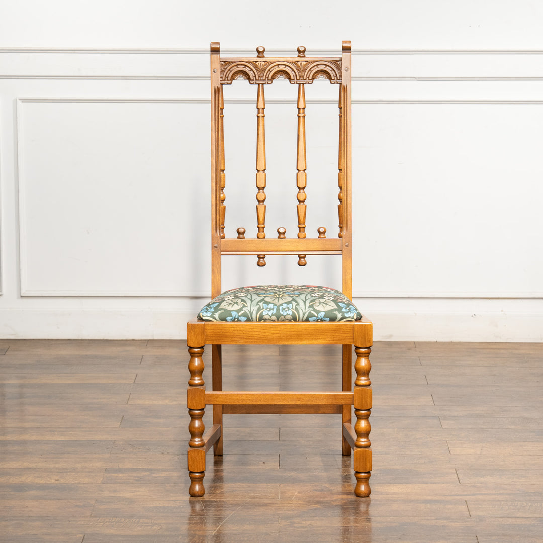 英国【ERCOL アーコール】ウィリアムモリス生地を使った ヨークシャーチェア /24I-1