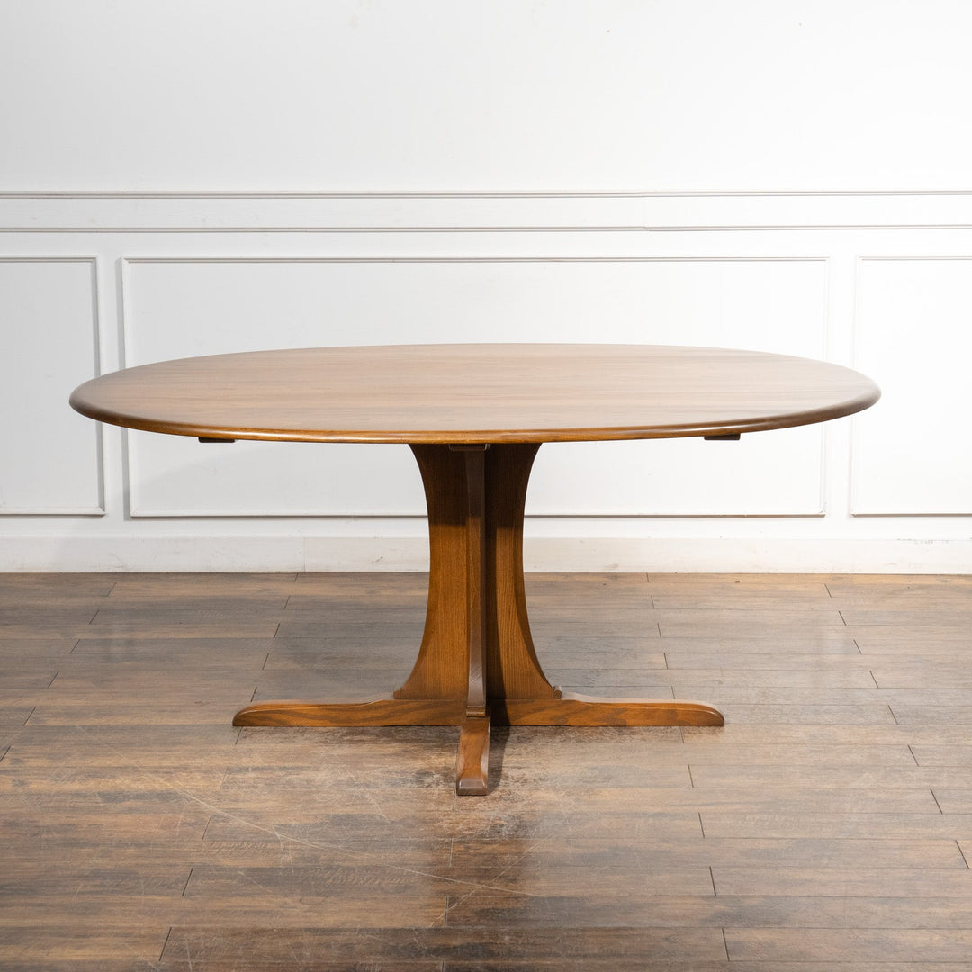 英国【ERCOL アーコール】支柱と台座でしっかりとした造り ペデスタルテーブル No.883 Winsor ウィンザー[m]