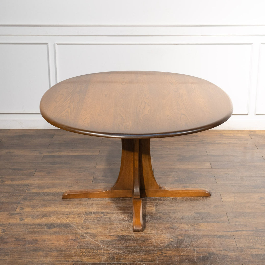 英国【ERCOL アーコール】支柱と台座でしっかりとした造り ペデスタルテーブル No.883 Winsor ウィンザー[m]