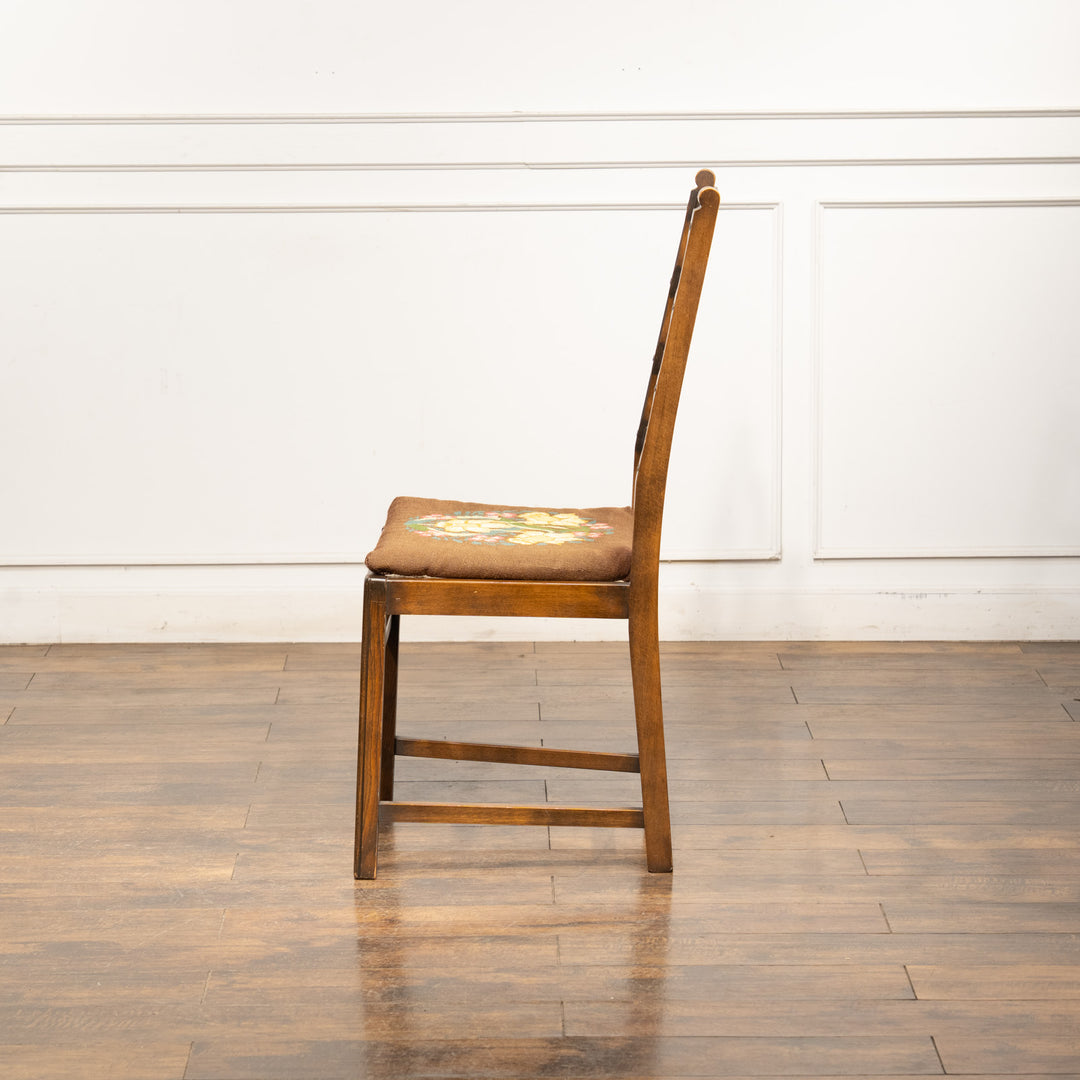 英国【ERCOL アーコール】花柄のクッションが素敵 ラダーバックチェア No.715 Old Colonial オールドコロニアル /24I-1
