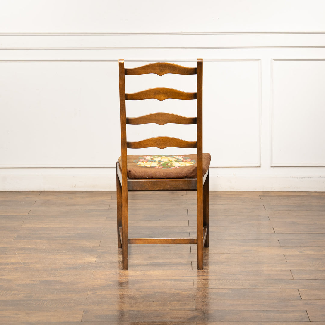 英国【ERCOL アーコール】花柄のクッションが素敵 ラダーバックチェア No.715 Old Colonial オールドコロニアル /24I-1