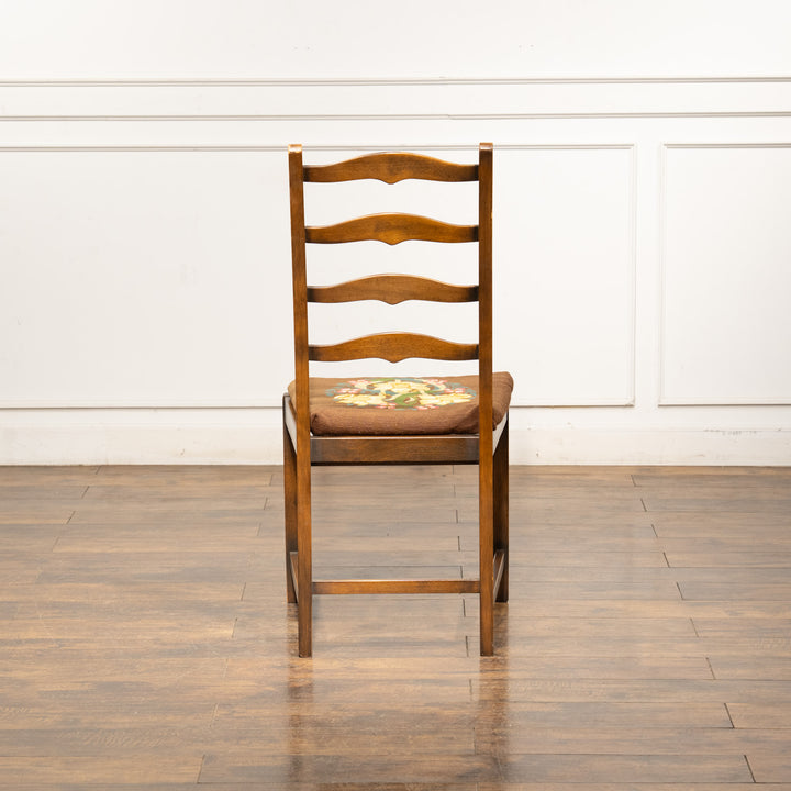 英国【ERCOL アーコール】花柄のクッションが素敵 ラダーバックチェア No.715 Old Colonial オールドコロニアル /24I-1