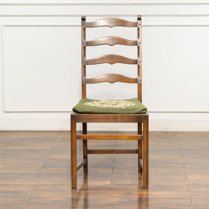 英国【ERCOL アーコール】優雅なデザインの背もたれが上品 ラダーバック ダイニングチェア /24I-2[m]
