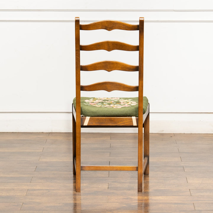 英国【ERCOL アーコール】優雅なデザインの背もたれが上品 ラダーバック ダイニングチェア /24I-2[m]