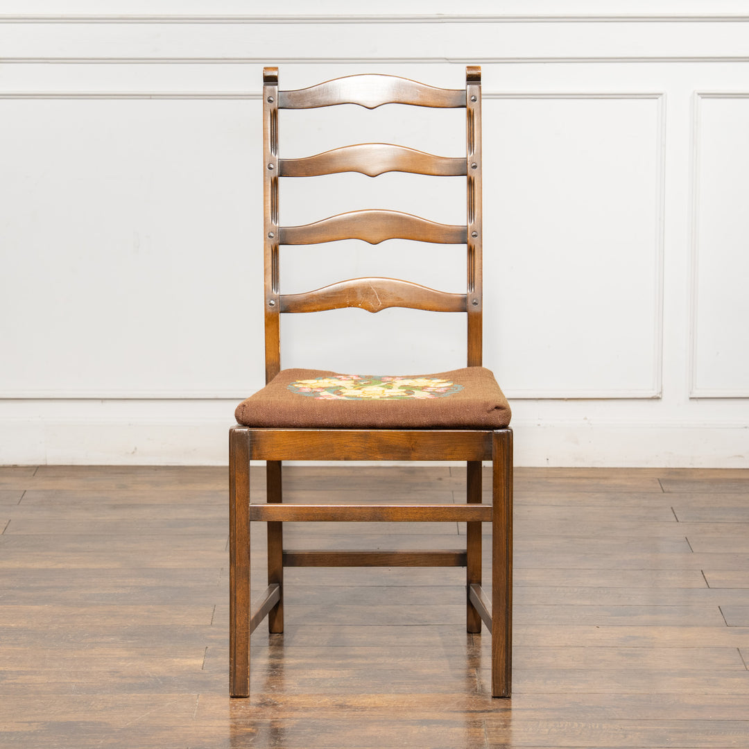 英国【ERCOL アーコール】花柄のクッションが素敵 ラダーバックチェア No.715 Old Colonial オールドコロニアル /24I-3