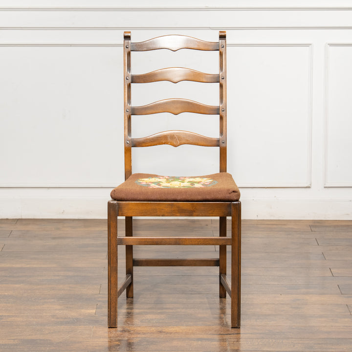 英国【ERCOL アーコール】花柄のクッションが素敵 ラダーバックチェア No.715 Old Colonial オールドコロニアル /24I-3