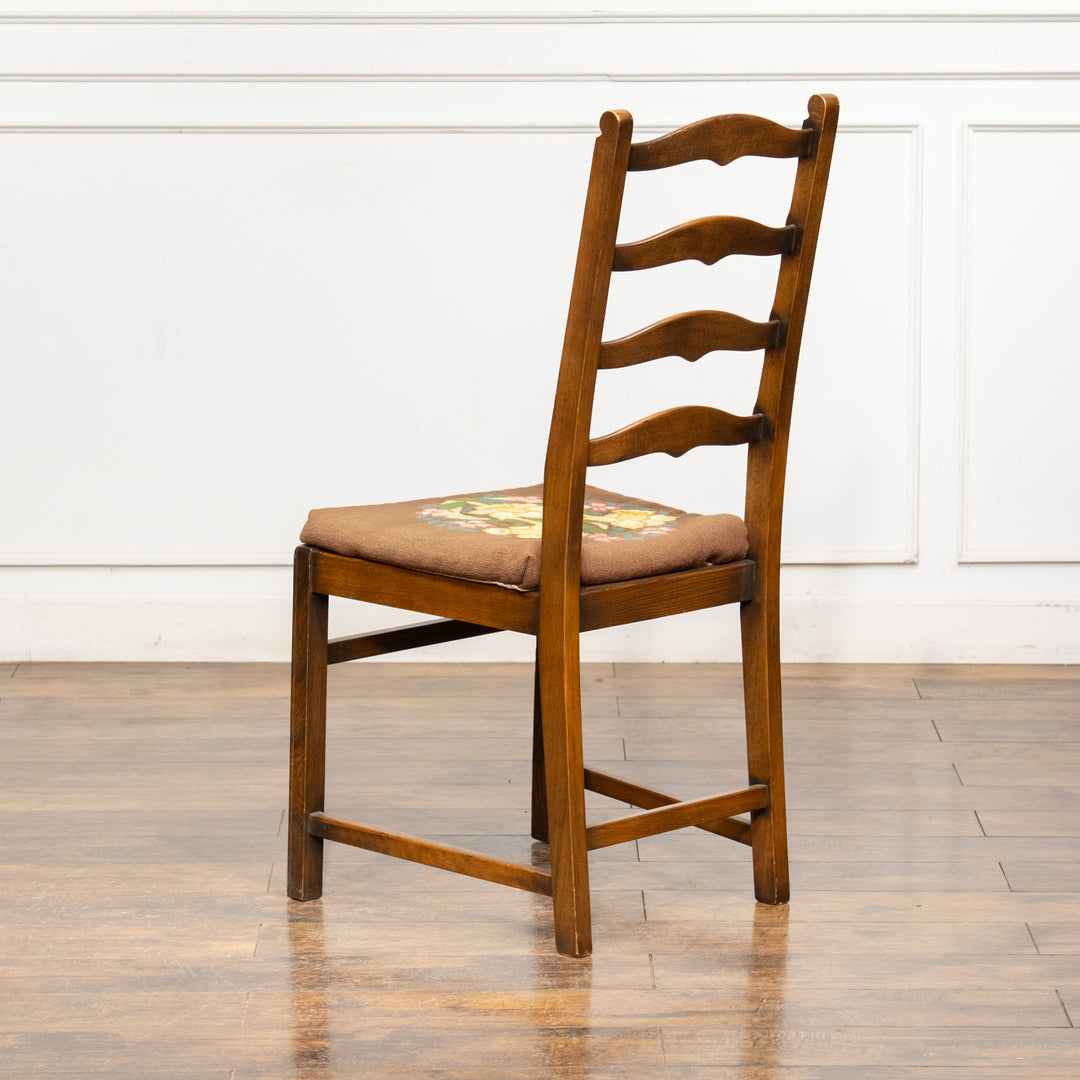 英国【ERCOL アーコール】花柄のクッションが素敵 ラダーバックチェア No.715 Old Colonial オールドコロニアル /24I-3