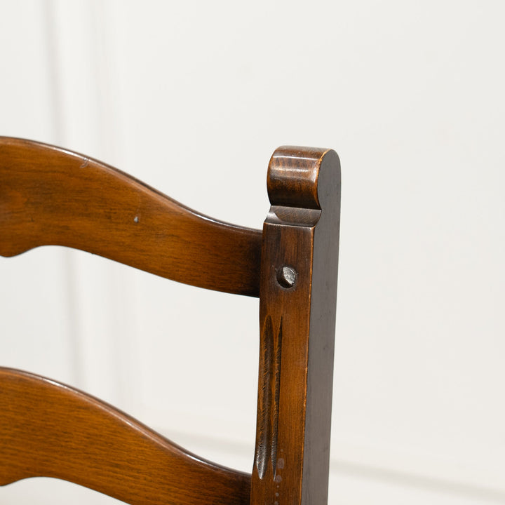 英国【ERCOL アーコール】優雅なデザインの背もたれが上品 ラダーバック ダイニングチェア /24I-4[m]