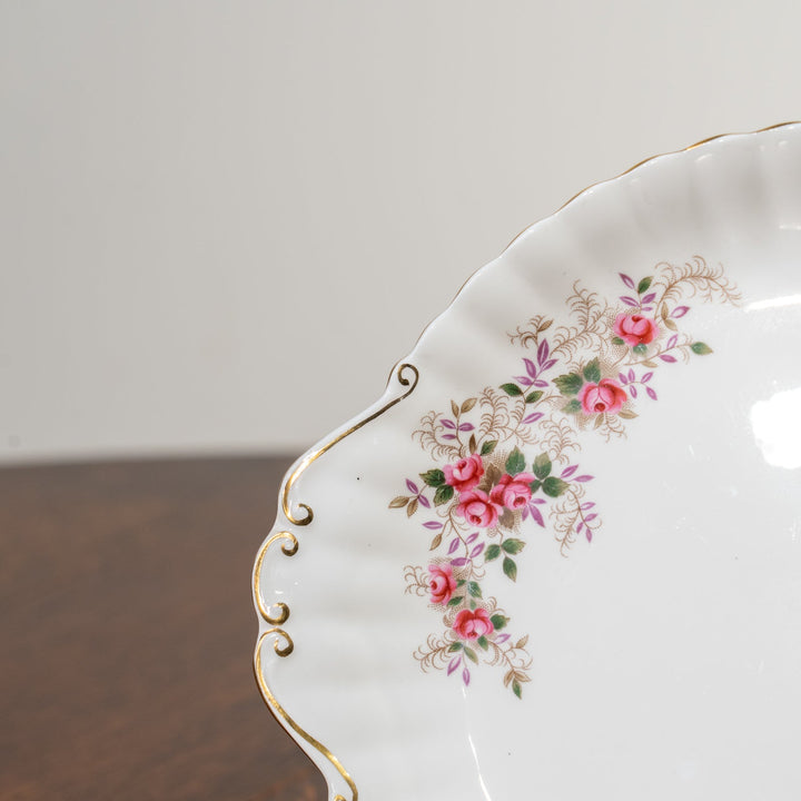 【ROYAL ALBERT ロイヤルアルバート Lavender Rose ラベンダーローズ】ブレッド&バタープレート 26×23cm /24I[m]