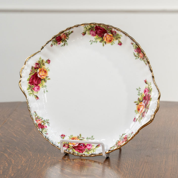 【ROYAL ALBERT ロイヤルアルバート Old Country Roses オールドカントリーローズ】ブレッド&バタープレート 26×23cm /24I[m]