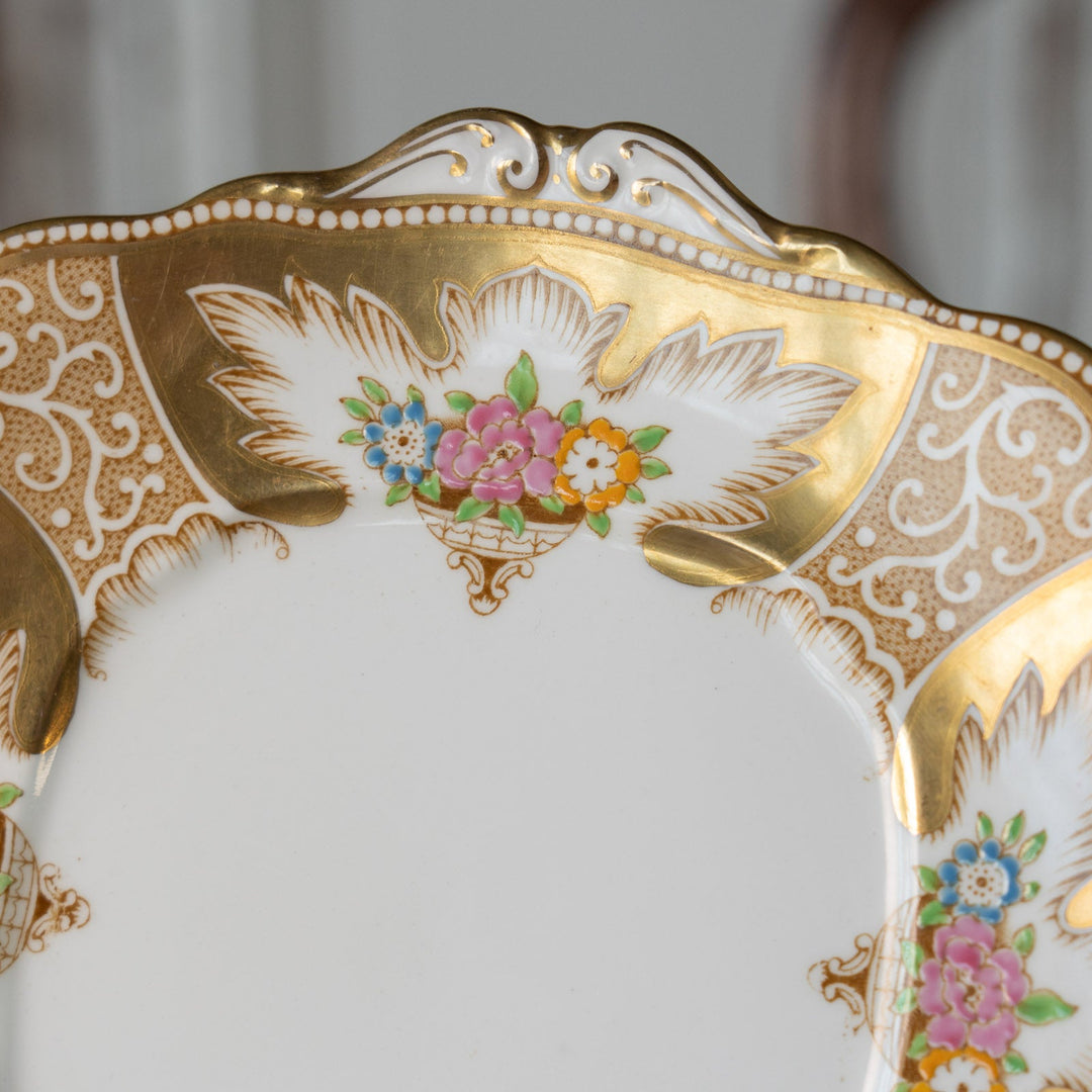 【ROYAL ALBERT ロイヤルアルバート Royalty ロイヤリティー】気品漂う華やかなデザイン ブレッド&バタープレート 25×23cm [m]