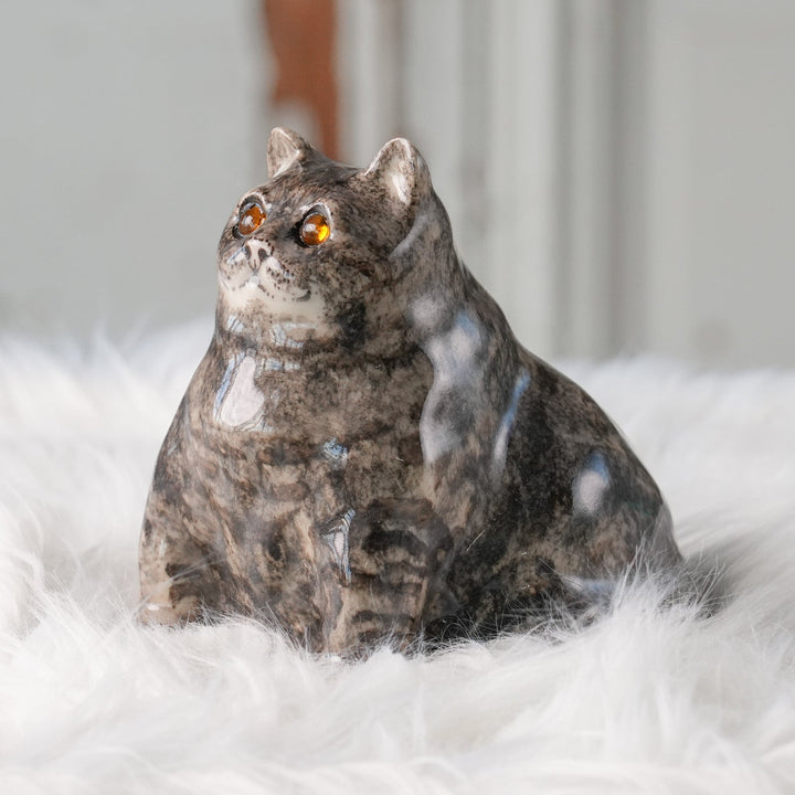 【Winstanley Cat ウィンスタンレイ キャット】◇首元までたぷたぷの重厚感あるフォルム Silver tabby シルバータビー /24L[m]
