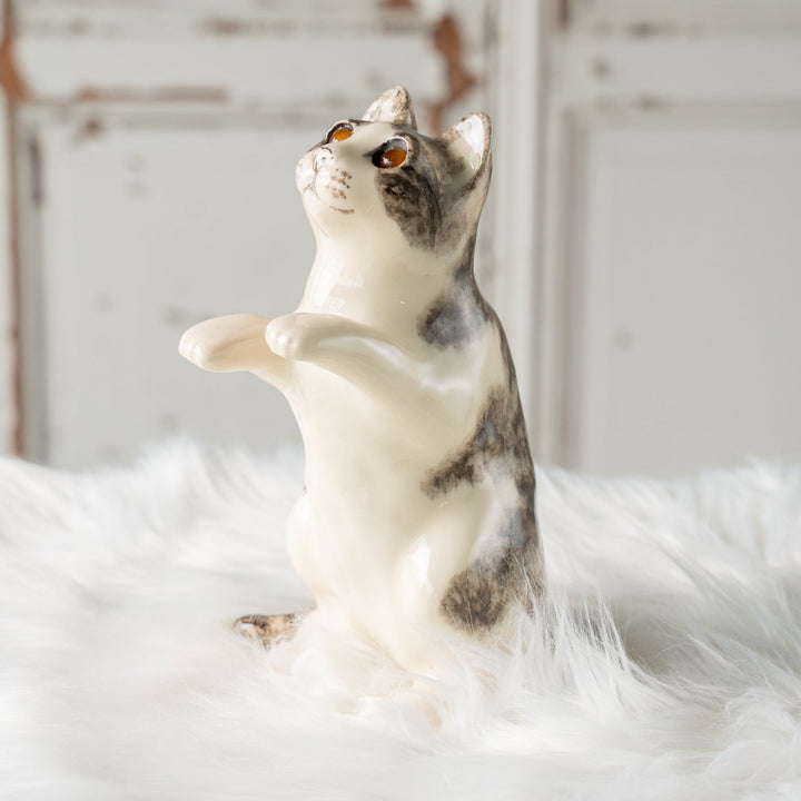 【Winstanley Cat ウィンスタンレイ キャット】◇キラキラした表情で二本足で立つ Silver tabby シルバータビー /24L[m]