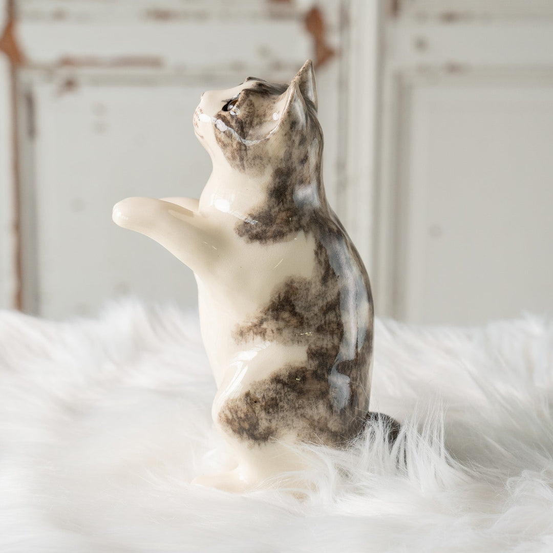 【Winstanley Cat ウィンスタンレイ キャット】◇キラキラした表情で二本足で立つ Silver tabby シルバータビー /24L[m]