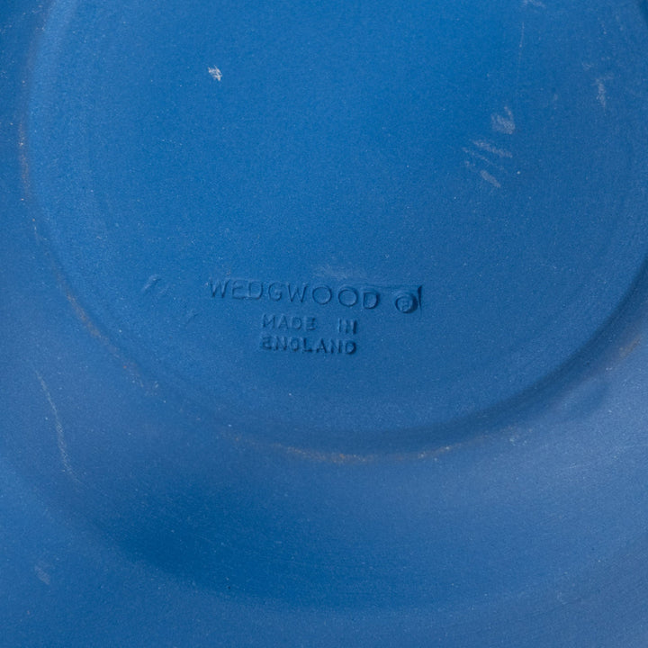 【WEDGWOOD ウェッジウッド Jasper ジャスパー】エリザベス女王即位25周年記念品 シルバージュビリー ピンディッシュ ロイヤルブルー /24L[m]