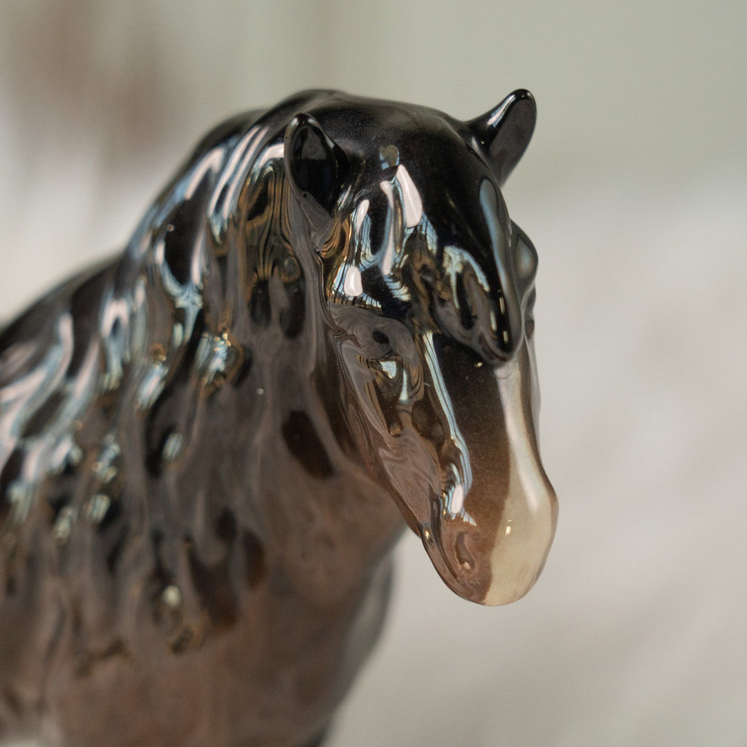 【BESWICK ベスウィック】ふさふさの毛や短い足が特徴的 シェトランドポニー ホースフィギュリン[m]