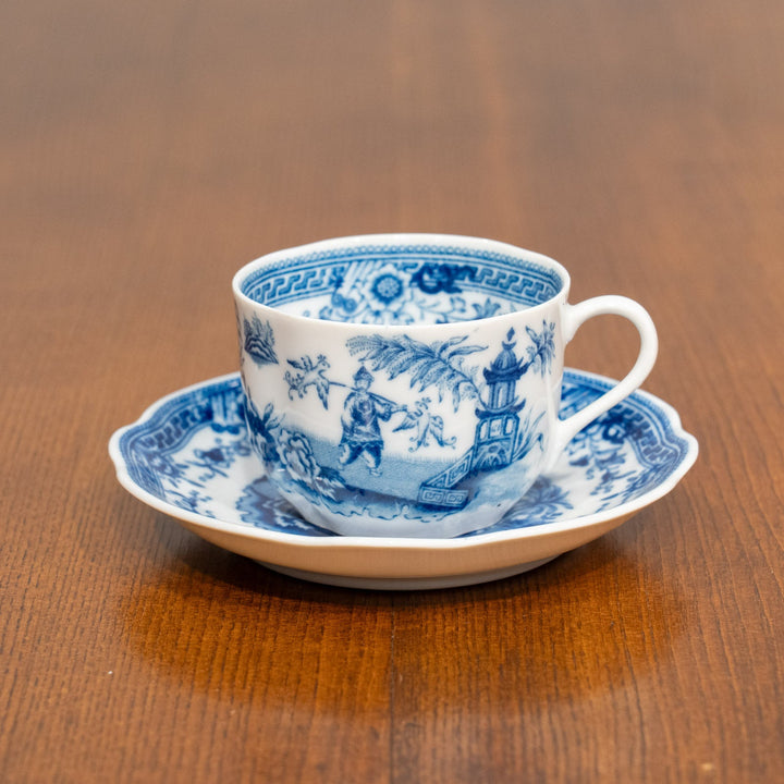 【ARABIA アラビア Signapore シンガポール】コーヒーカップ&ソーサー ブルー /25D