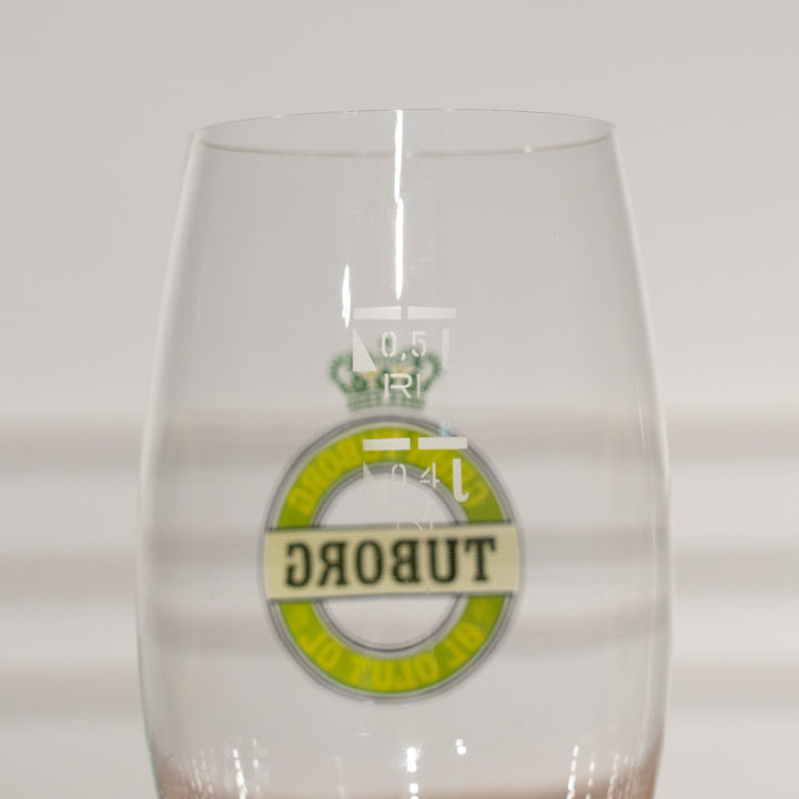 デンマークの醸造所「TUBORG」のロゴが目を惹く ビアグラス /25D