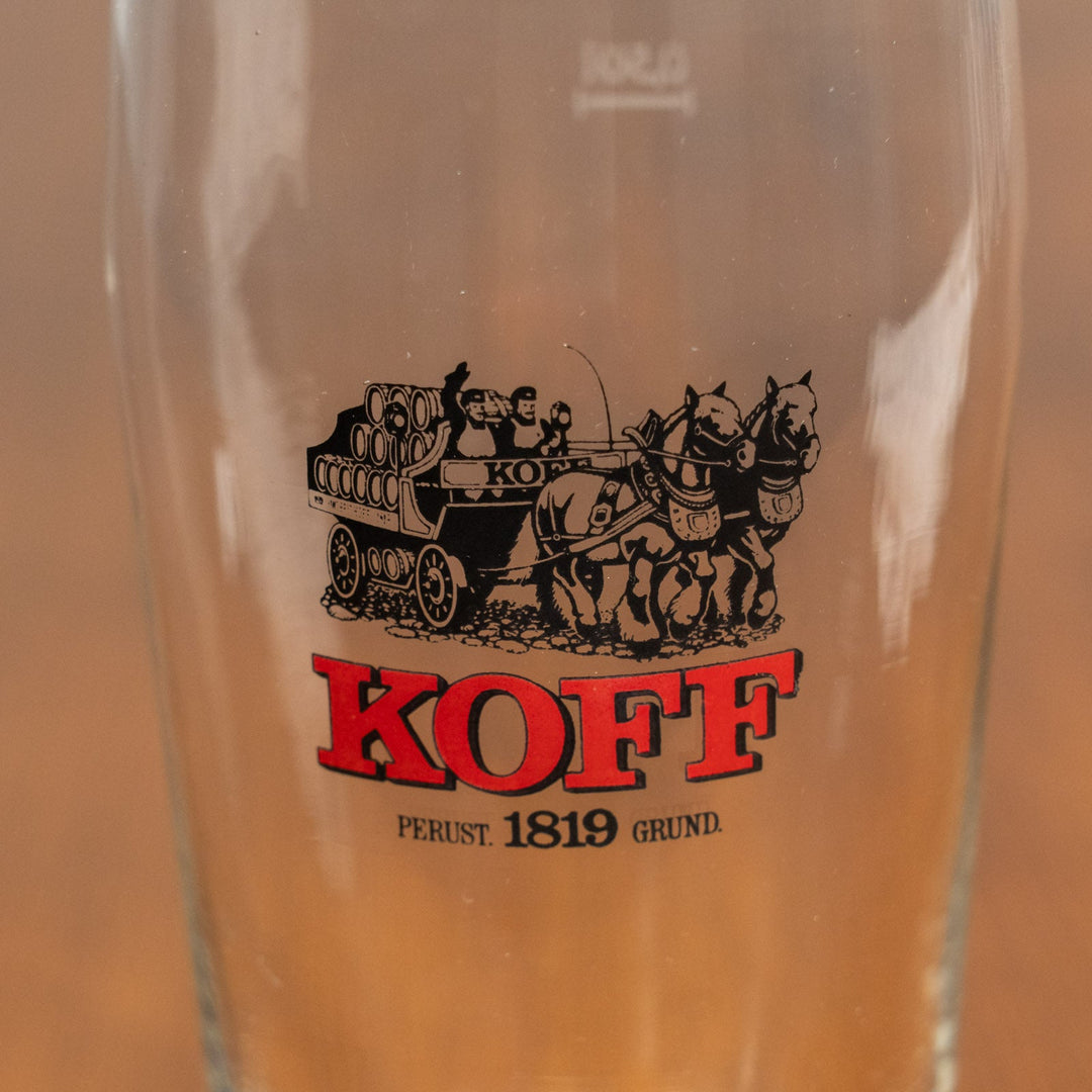 シネブリコフ醸造所のビールブランド「KOFF」のロゴがお洒落 ビアグラス /25D