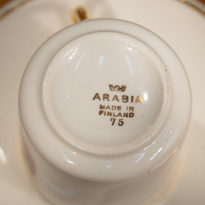 【ARABIA アラビア】フィンランドの国や県の紋章が描かれた モカカップ＆ソーサー /25D-B