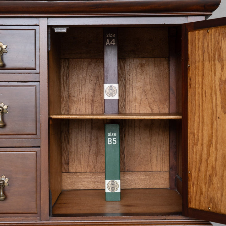 美しいパーケトリーの装飾が印象的 ミラーバックサイドボード /25D