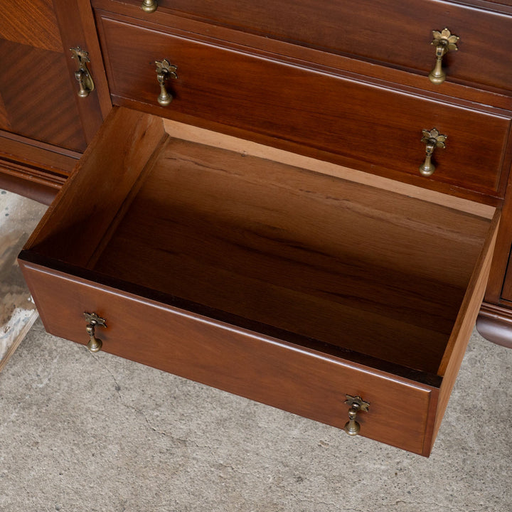 美しいパーケトリーの装飾が印象的 ミラーバックサイドボード /25D