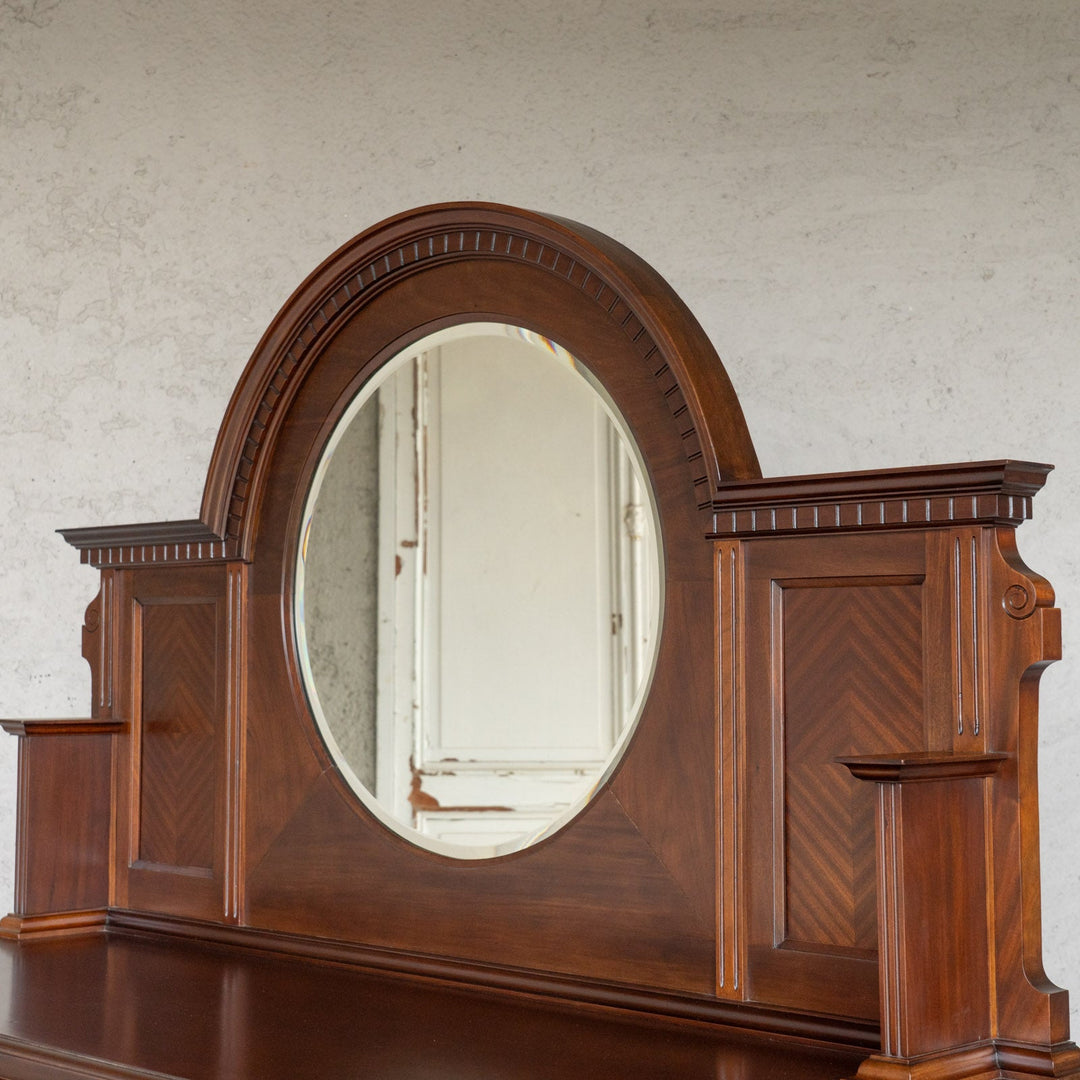 美しいパーケトリーの装飾が印象的 ミラーバックサイドボード /25D