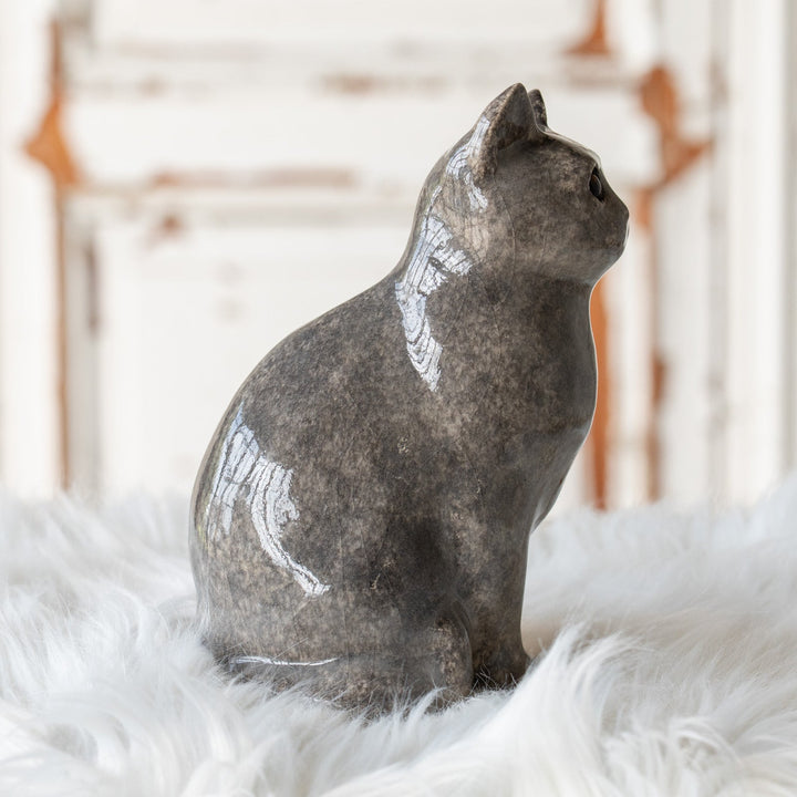 【Winstanley Cat ウィンスタンレイ キャット】◇ちょこんと座った姿が可愛らしい Solid grey グレー /25F