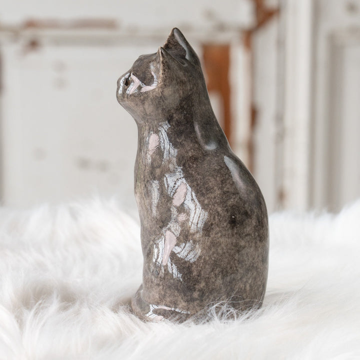 【Winstanley Cat ウィンスタンレイ キャット】◇小首をかしげた不思議そうな表情が魅力 Solid grey グレー /25F