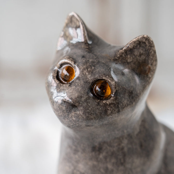 【Winstanley Cat ウィンスタンレイ キャット】◇小首をかしげた不思議そうな表情が魅力 Solid grey グレー /25F