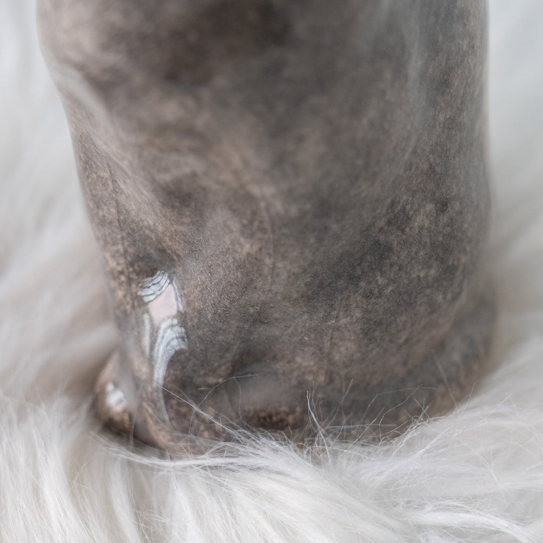 【Winstanley Cat ウィンスタンレイ キャット】◇小首をかしげた不思議そうな表情が魅力 Solid grey グレー /25F